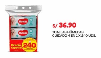 Wong TOALLAS HÚMEDAS CUIDADO 4 EN 1 X 240 UDS. oferta