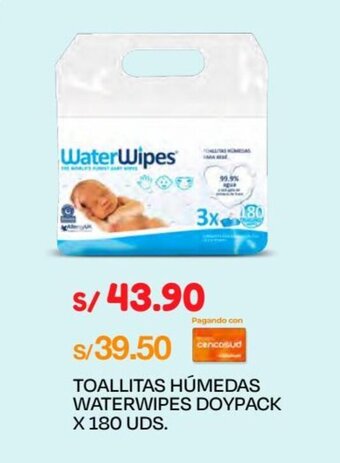 Wong TOALLITAS HÚMEDAS WATERWIPES DOYPACK X 180 UDS. oferta