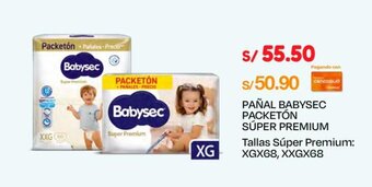 Wong PAÑAL BABYSEC PACKETÓN SÚPER PREMIUM Tallas Súper Premium: XG X 68, XXG X 68 UDS. oferta