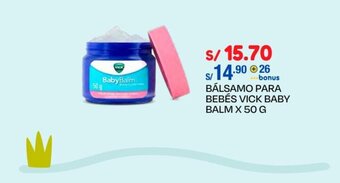 Wong BÁLSAMO PARA BEBÉS VICK BABY BALM X 50 G oferta