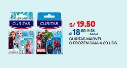 Wong CURITAS MARVEL O FROZEN CAJA X 20 UDS. oferta