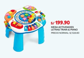 Wong MESA ACTIVIDADES LETRAS TRAIN & PIANO oferta