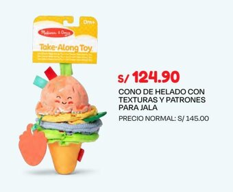 Wong CONO DE HELADO CON TEXTURAS Y PATRONES PARA JALA oferta