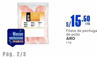 Makro ARO Filete de pechuga de pollo x kg oferta