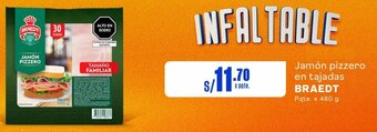 Makro BRAEDT Jamón pizzero en tajadas Pqte. x 480 g oferta