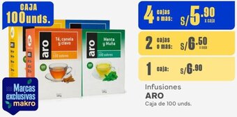 Makro ARO Infusiones 4 Cajas de 100 unds. oferta