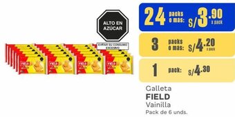 Makro FIELD Galleta Vainilla 24 Packs de 6 unds. oferta