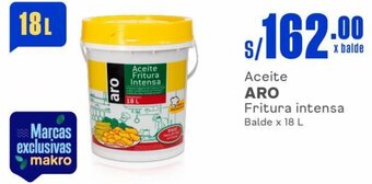 Makro ARO Aceite Fritura intensa Balde x 18 L oferta