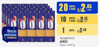 Makro Spaghetti ARO 20 Pqtes x 500 g oferta