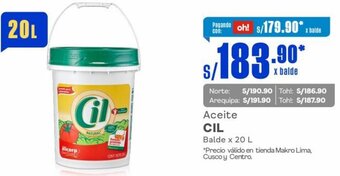 Makro CIL Aceite Balde x 20 L oferta