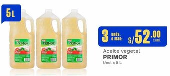 Makro PRIMOR Aceite vegetal 3 Unds x 5 L oferta