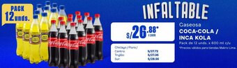 Makro INCA KOLA COCA-COLA Gaseosa Pack de 12 unds. x 600 ml c/u oferta