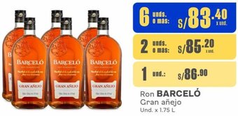 Makro BARCELÓ Ron Gran añejo 6 Unds x 1.75 L oferta
