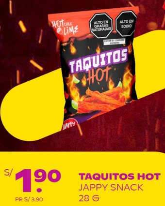 Tambo TAQUITOS HOT JAPPY SNACK 28G oferta