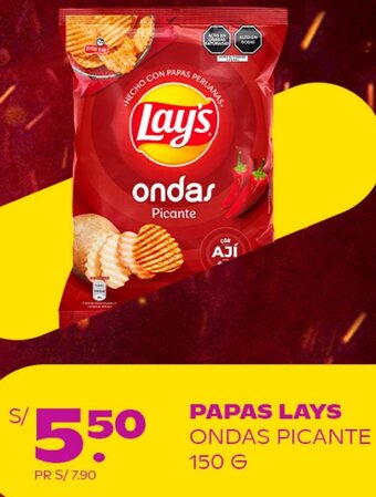 Tambo PAPAS LAYS ONDAS PICANTE 150 G oferta