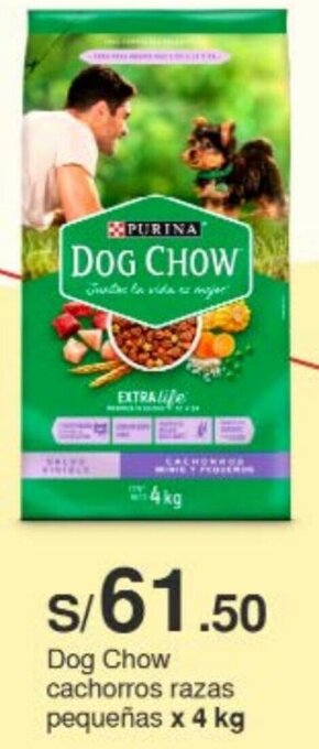 Metro Dog Chow cachorros razas pequeñas x 4 kg oferta
