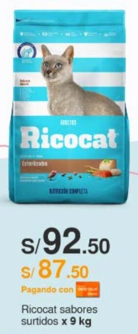 Metro Ricocat sabores surtidos x 9 kg oferta
