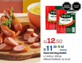 Metro Pack Hot Dog SUIZA x 440g + 200g oferta