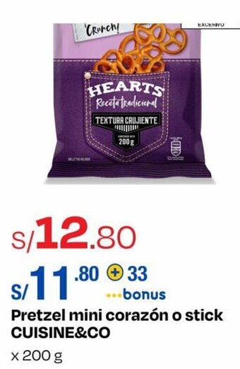 Metro CUISINE&CO Pretzel mini corazón o stick x 200g oferta