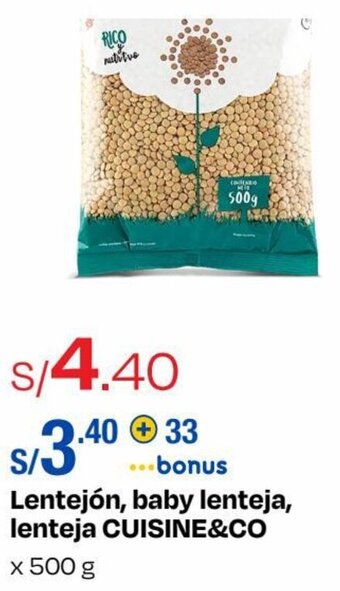 Metro CUISINE&CO Lentejón, baby lenteja, lenteja x 500 g oferta