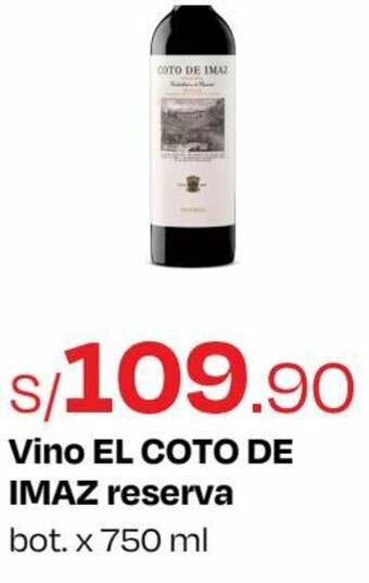 Metro EL COTO DE IMAZ Vino reserva bot. x 750 ml oferta