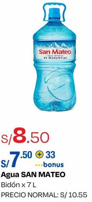 Metro SAN MATEO Agua Bidón x 7 L oferta