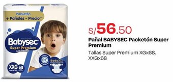 Metro BABYSEC Pañal Packetón Super Premium XG x 68 oferta