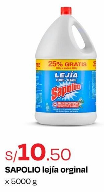 Metro SAPOLIO lejía orginal x 5000g oferta
