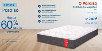 Tiendas EFE Paraíso Colchón Su Majestad 2 plz oferta