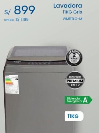 Tiendas EFE Lavadora 11KG Gris WMIITLG-M oferta