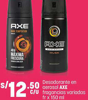 Plaza Vea AXE Desodorante en aerosol fragancias variadas fr x 150 ml oferta