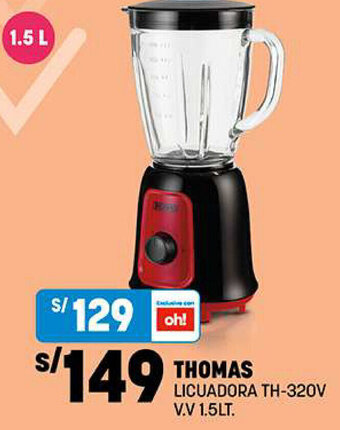 Plaza Vea THOMAS LICUADORA 1.5L oferta