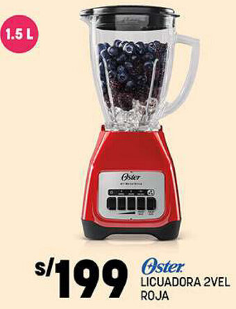 Plaza Vea Oster LICUADORA 2VEL ROJA 1.5L oferta