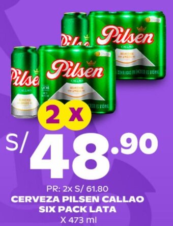 Tambo CERVEZA PILSEN CALLAO SIX PACK LATA X 473 ml oferta