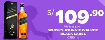 Tambo WHISKY JOHNNIE WALKER BLACK LABEL X 750 ml oferta