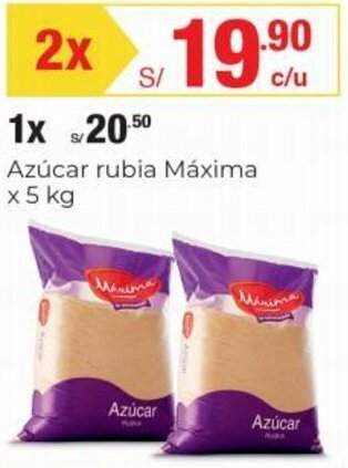 Metro Azúcar rubia Máxima 2 x 5 kg oferta