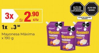 Metro Mayonesa Máxima 3 x 190 g oferta