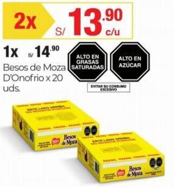 Metro Besos de Moza D'Onofrio x 20 uds. oferta
