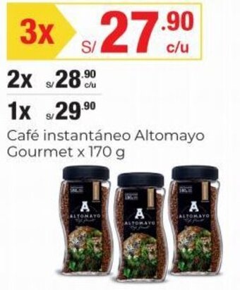 Metro Café instantáneo Altomayo Gourmet 3 x 170 g oferta