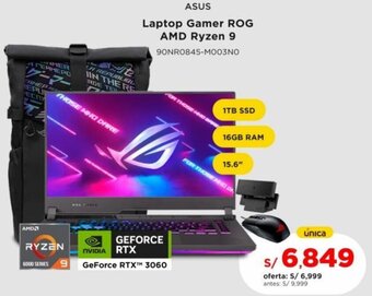 La Curacao ASUS Laptop Gamer ROG AMD Ryzen 9 15.6" oferta