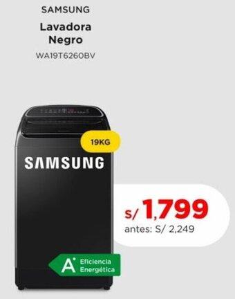 La Curacao SAMSUNG Lavadora Negro 19KG oferta