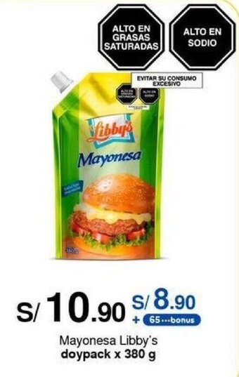 Metro Mayonesa Libby's doypack x 380 g oferta