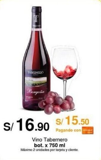 Metro Vino Tabernero bot. x 750 ml oferta