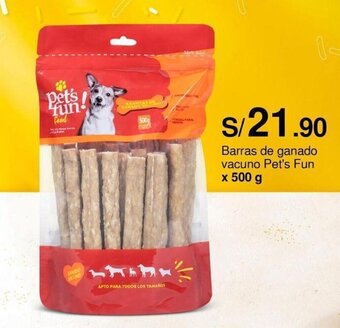 Metro Barras de ganado vacuno Pet's Fun x 500 g oferta