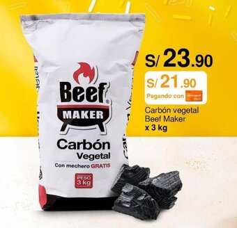 Metro Carbón vegetal Beef Maker x 3 kg oferta