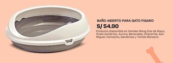 Wong BAÑO ABIERTO PARA GATO FIGARO oferta
