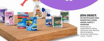 Wong EN ANTIPULGAS PARA MASCOTAS K-NINO, AMIGO, HARTZ Y FRONLINE oferta