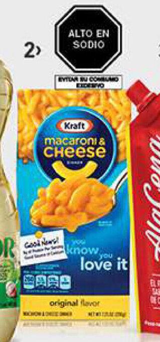 Vivanda Macaroni & Cheese Kraft original / tres quesos cj x 206 g oferta