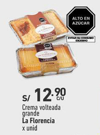 Vivanda Crema volteada grande La Florencia x unid oferta