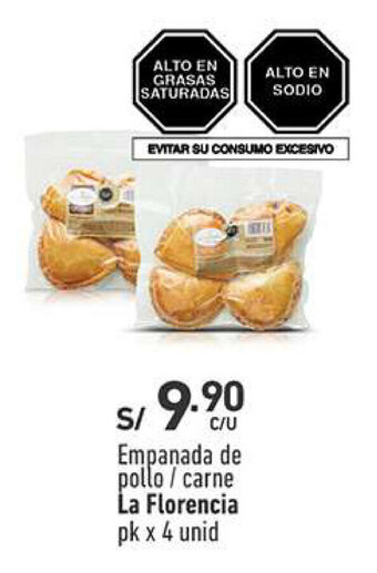 Vivanda Empanada de pollo / carne La Florencia pk x 4 unid oferta